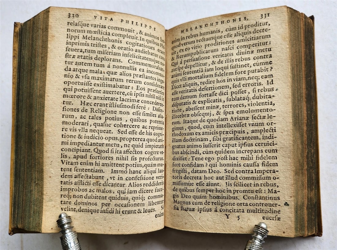 1592 PHILLIP MELANCHTHON BIOGRAPHY antique VELLUM BINDING 16th CENTURY - 9