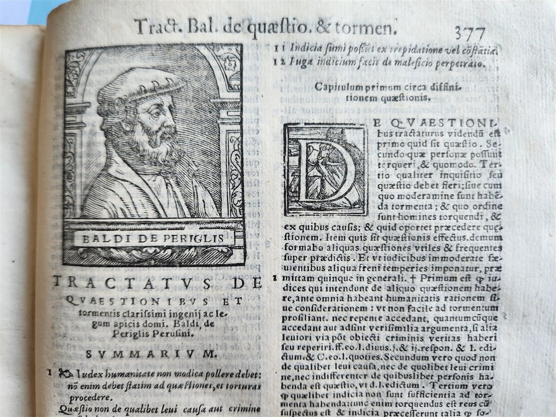 1563 ILLUSTRATED LAW BOOK by Giovanni Ziletti antique Vellum binding 16th CENT. - 12