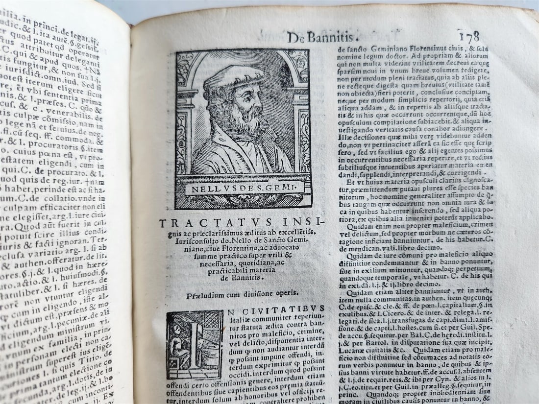 1563 ILLUSTRATED LAW BOOK by Giovanni Ziletti antique Vellum binding 16th CENT. - 17