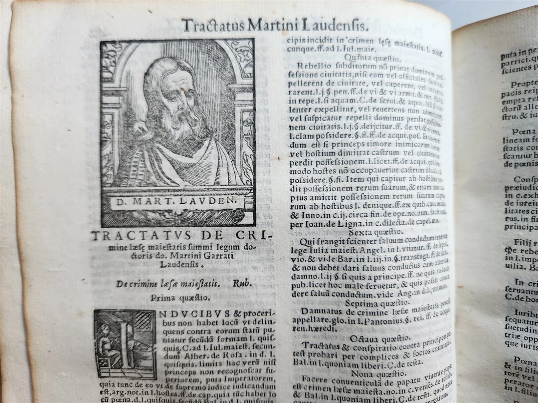 1563 ILLUSTRATED LAW BOOK by Giovanni Ziletti antique Vellum binding 16th CENT. - 5