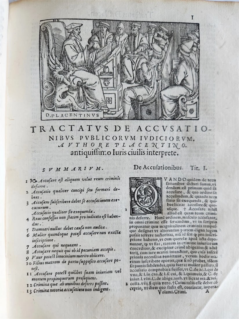 1563 ILLUSTRATED LAW BOOK by Giovanni Ziletti antique Vellum binding 16th CENT. - 6