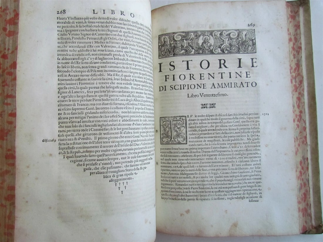 1641-1647 HISTORY OF FLORENCE 3 FOLIO VOLUMES by Ammirato antique VELLUM BOUND - 10