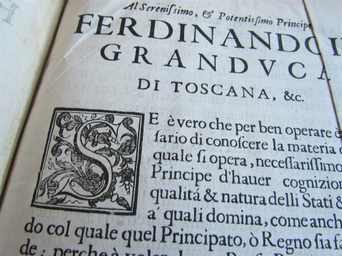 1641-1647 HISTORY OF FLORENCE 3 FOLIO VOLUMES by Ammirato antique VELLUM BOUND - 9