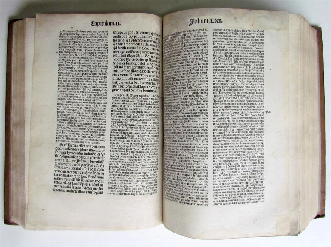 1504 POST INCUNABULA Postille Super Evangeliare by Albertus Magnus antique FOLIO - 12