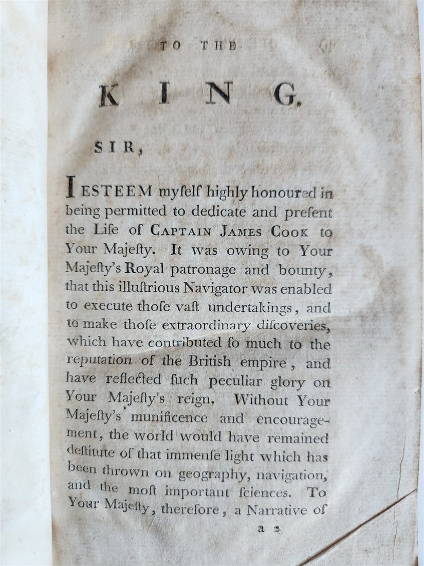 1789 LIFE of CAPTAIN JAMES COOK by Andrew Kippis in ENGLISH antique - 3