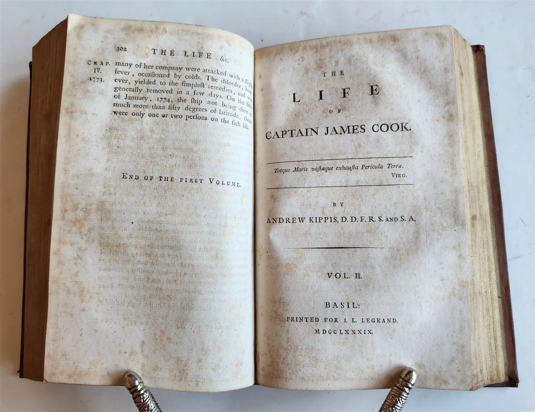 1789 LIFE of CAPTAIN JAMES COOK by Andrew Kippis in ENGLISH antique - 7