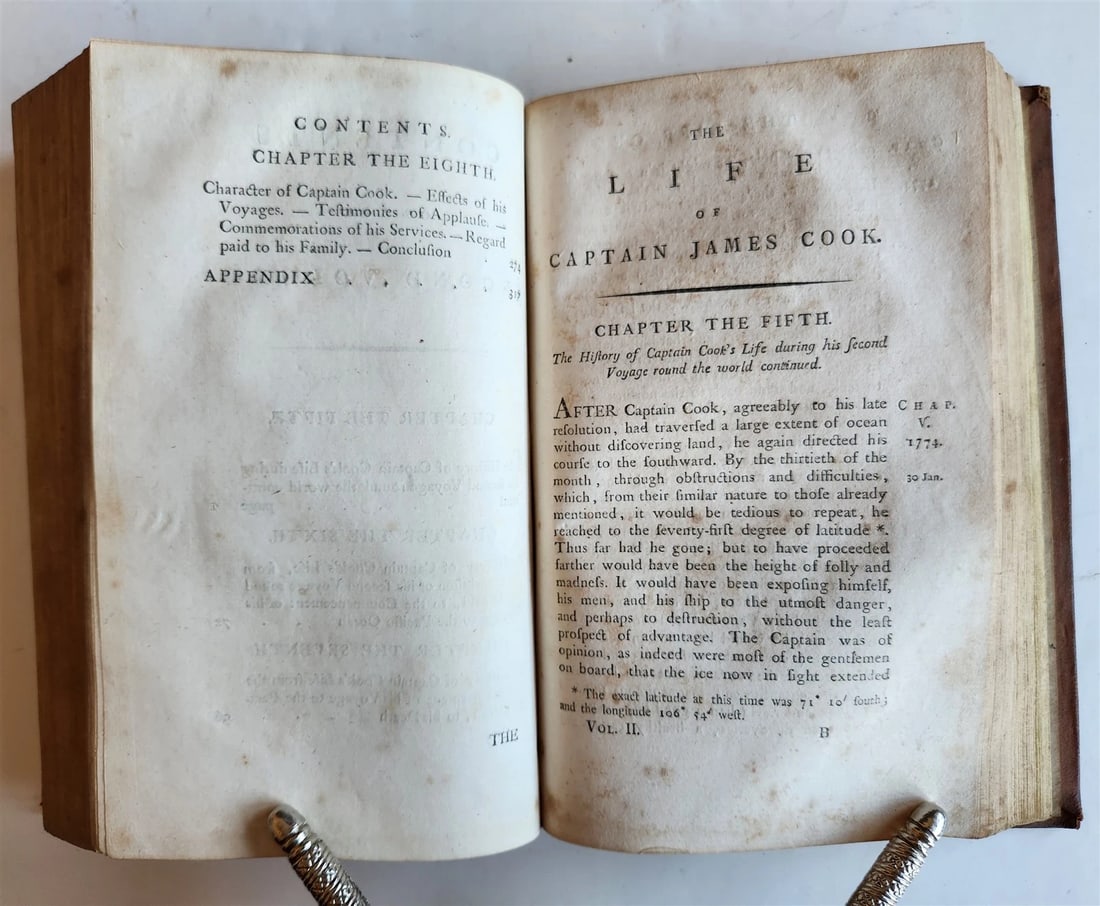 1789 LIFE of CAPTAIN JAMES COOK by Andrew Kippis in ENGLISH antique - 9
