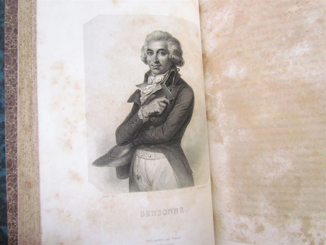 1847 HISTOIRE DES GIRONDINS 8 VOLUMES antique ILLUSTRATED FRENCH REVOLUTION - 12