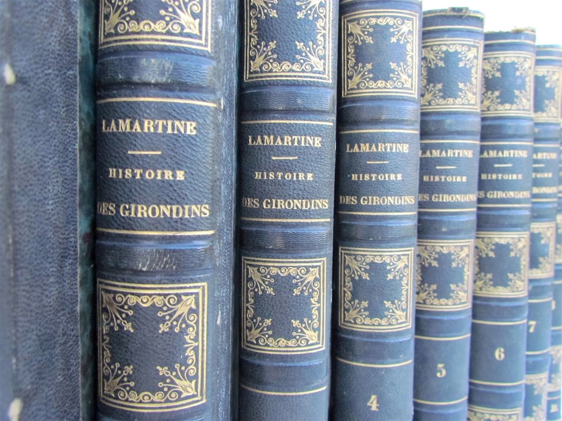 1847 HISTOIRE DES GIRONDINS 8 VOLUMES antique ILLUSTRATED FRENCH REVOLUTION - 2