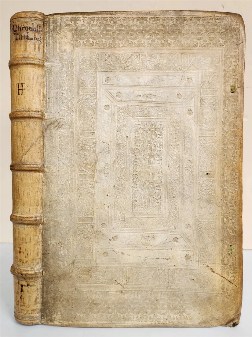 1568 ROMAN HISTORY of LIVY antique 16th century PIGSKIN BOUND FOLIO (1 of 20)