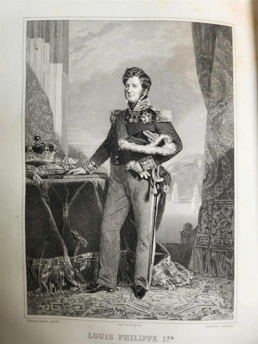 1847 ILLUSTRATED HISTORY of FRANCE by Lavallee 2 VOLUMES antique - 12