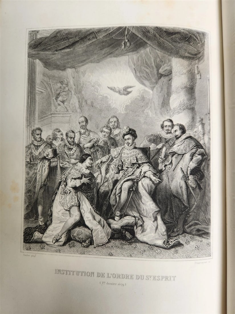 1847 ILLUSTRATED HISTORY of FRANCE by Lavallee 2 VOLUMES antique - 8