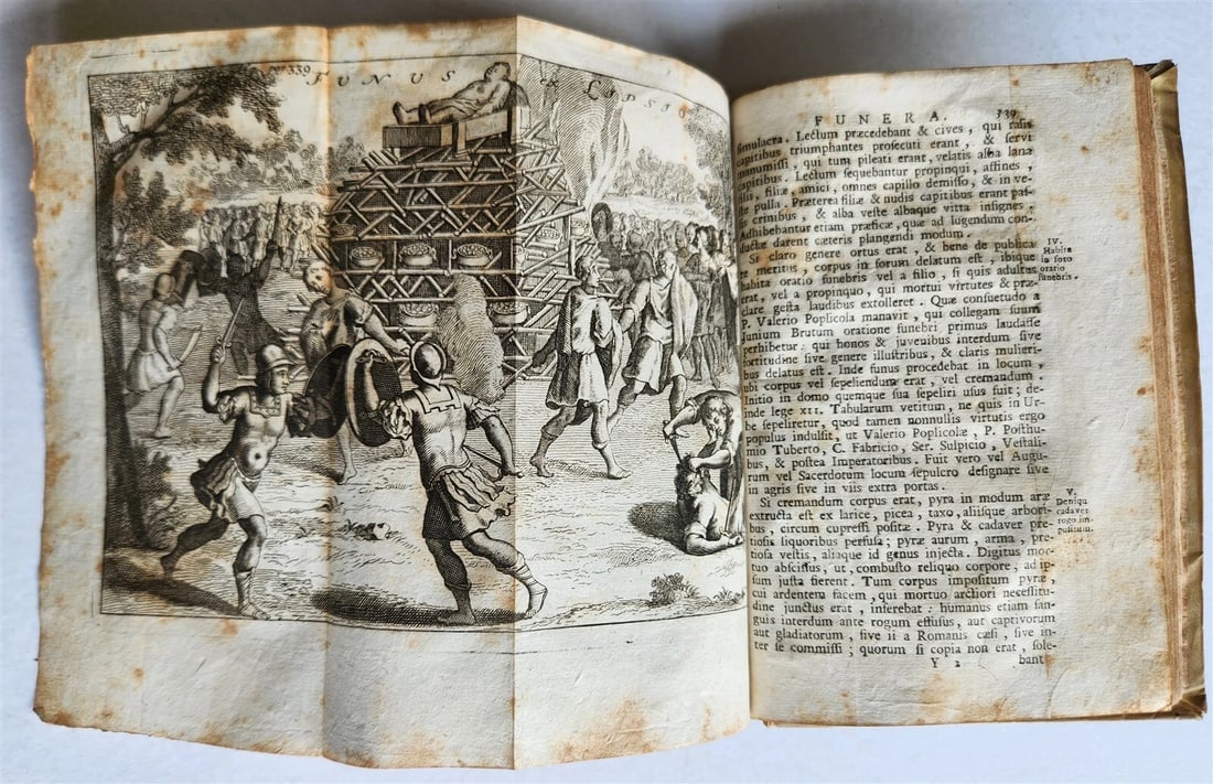 1759 ROMANA REPUBLICA Militari & Civili ROMANORUM antique VELLUM ILLUSTRATED - 13