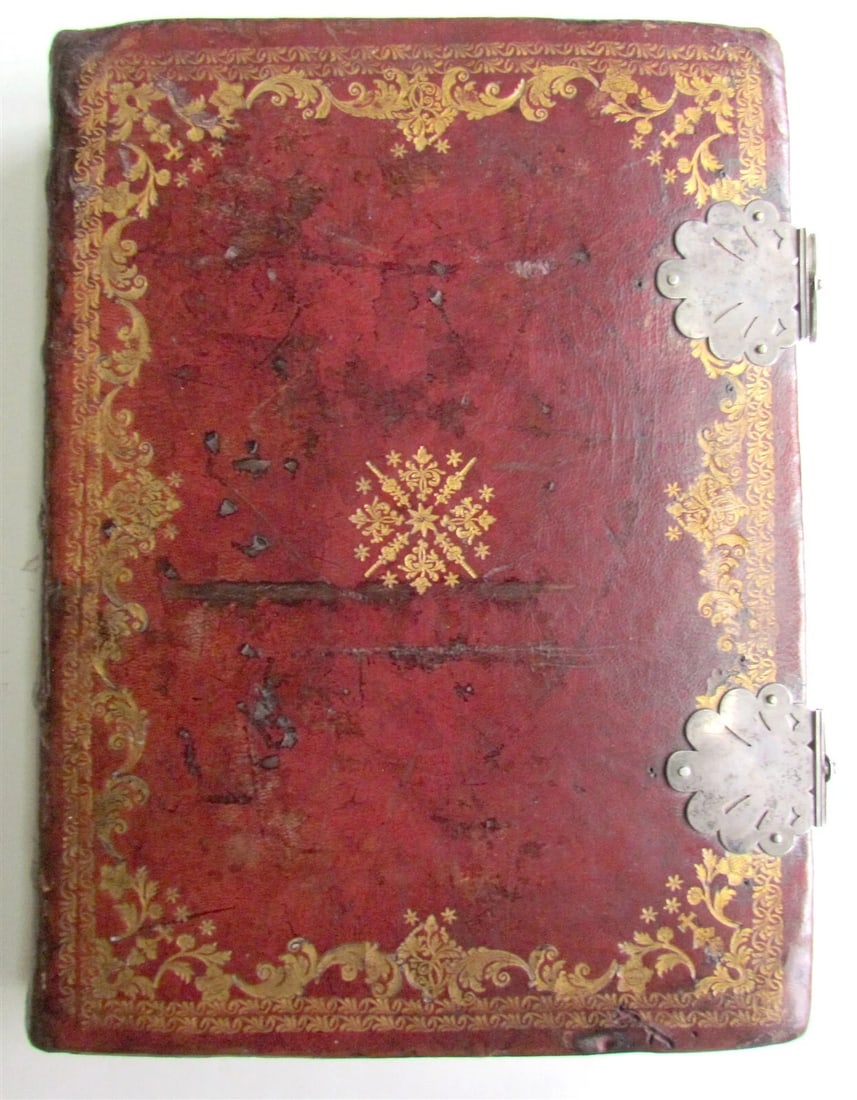 1780 AMAZING BINDING Missale Romanum Senis antique FOLIO w/ CLASPS (1 of 14)