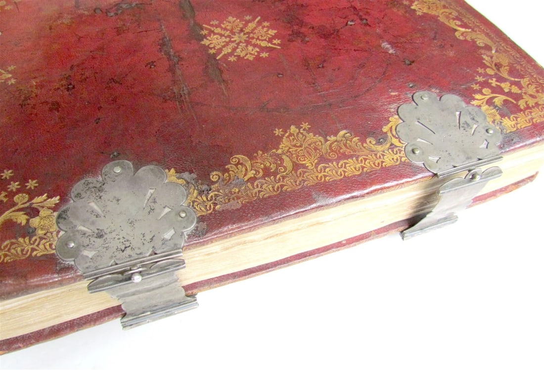 1780 AMAZING BINDING Missale Romanum Senis antique FOLIO w/ CLASPS - 3