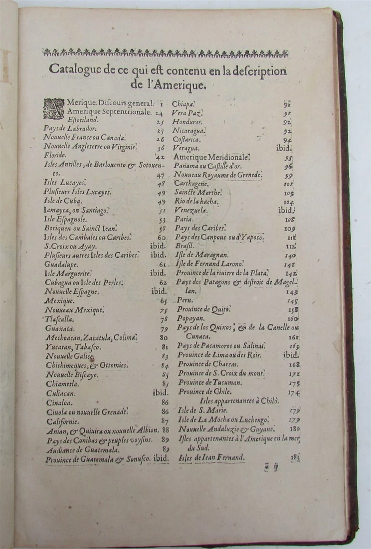 1637 DESCRIPTION OF AMERICA by Pierre D'Avity antique FOLIO in French - 3