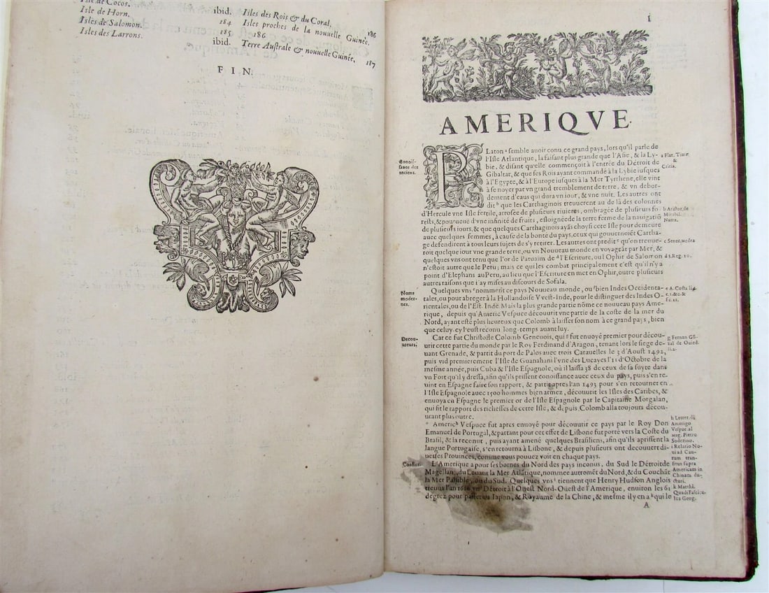 1637 DESCRIPTION OF AMERICA by Pierre D'Avity antique FOLIO in French - 4