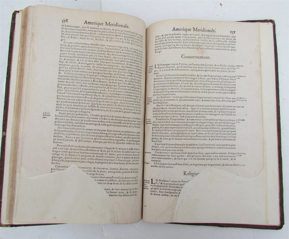 1637 DESCRIPTION OF AMERICA by Pierre D'Avity antique FOLIO in French - 6