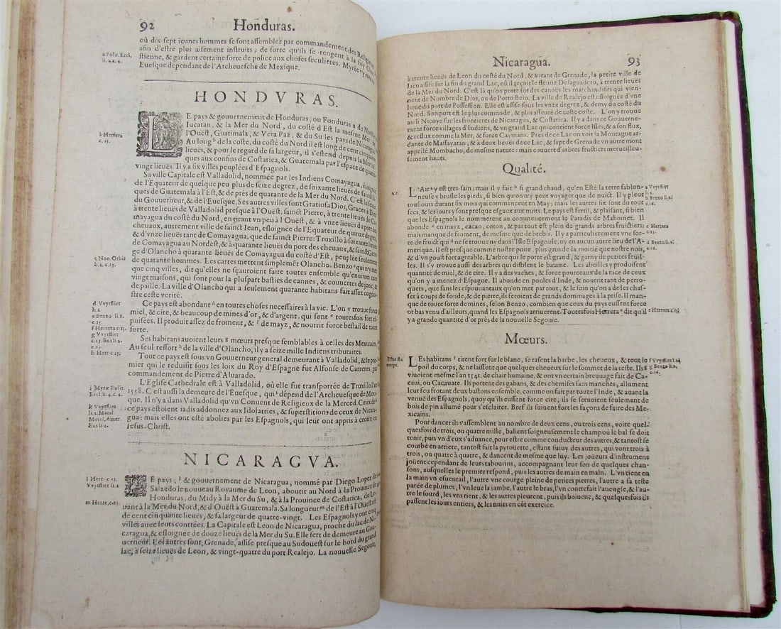 1637 DESCRIPTION OF AMERICA by Pierre D'Avity antique FOLIO in French - 8