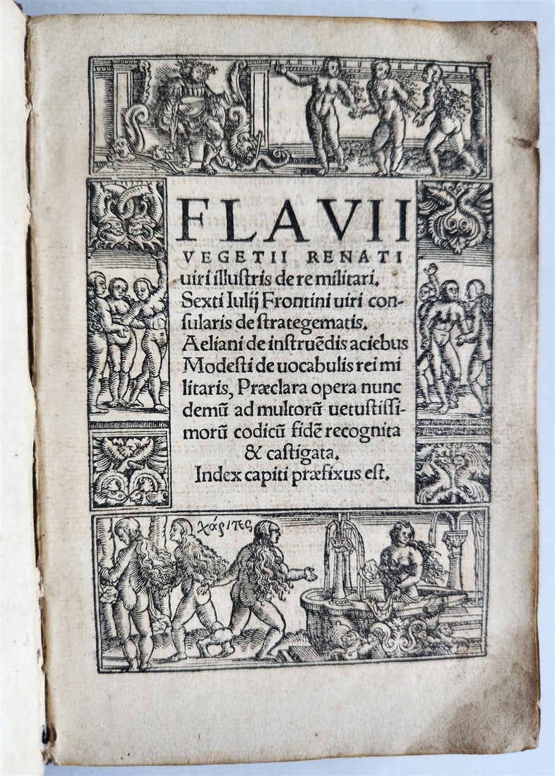 1524 POST-INCUNABULA De re militari by VEGETIUS antique RARE (1 of 20)