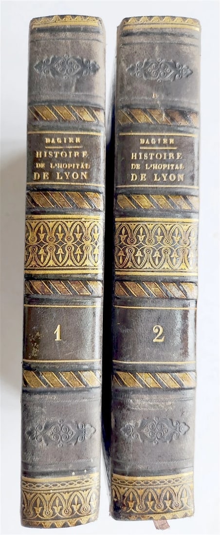1830 History of General Hospital Grand Hotel-Dieu of Lyon 2 VOLS antique French - 11