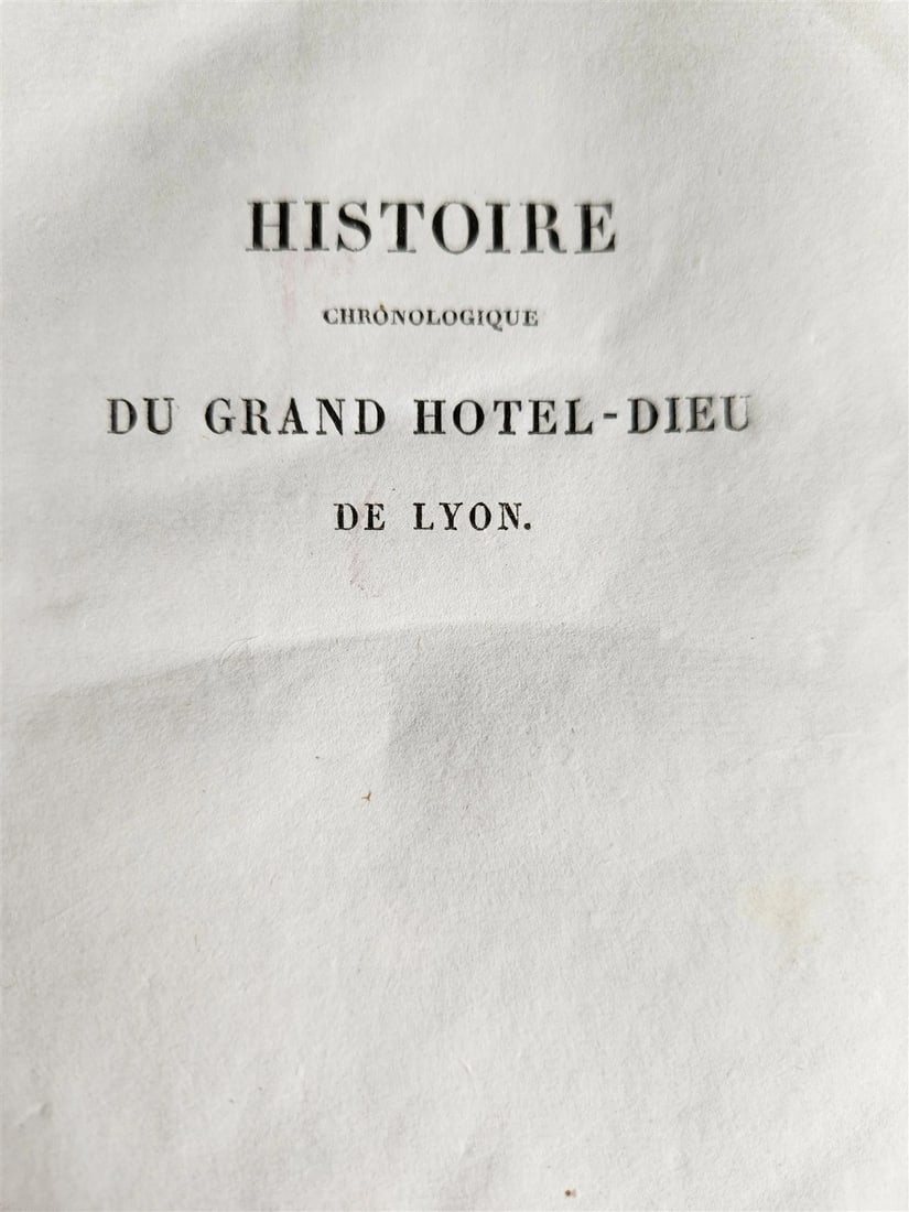 1830 History of General Hospital Grand Hotel-Dieu of Lyon 2 VOLS antique French - 6