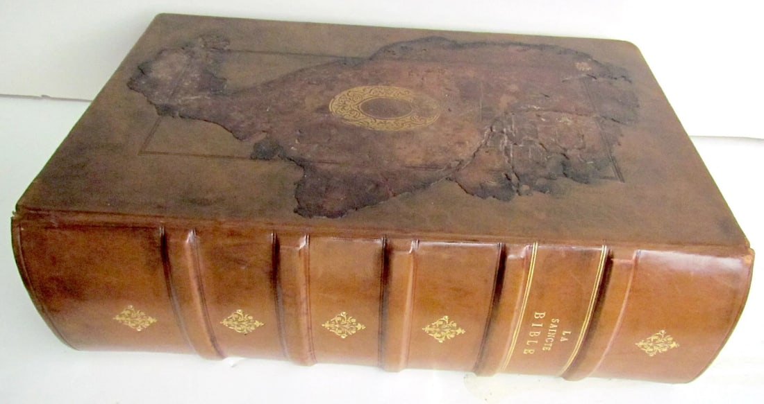 1585 LEUVEN BIBLE illustrated MASSIVE FOLIO antique in FRENCH La Saincte Bible - 19