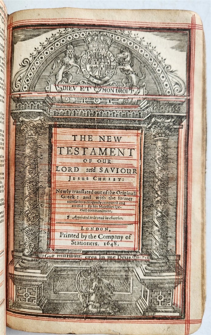 1648 BIBLE ENGLISH antique Old & New Testament London: Company of Stationers - 3