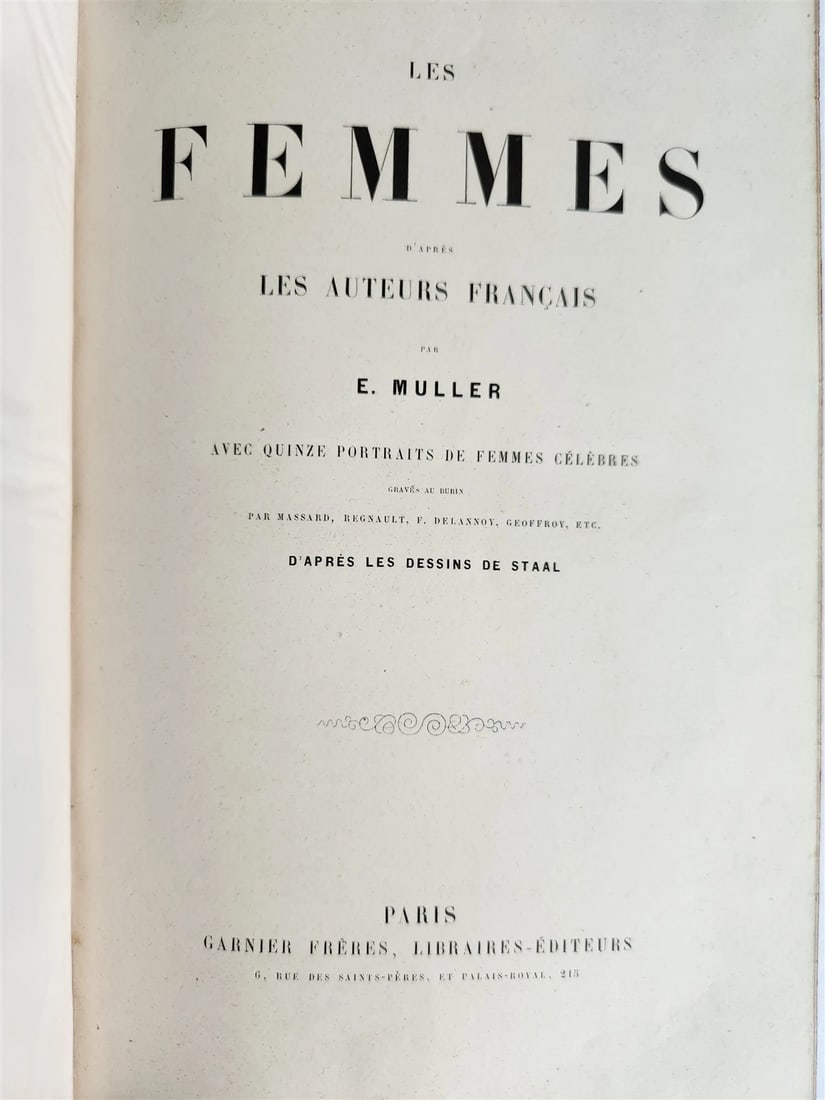 1863 Les femmes d'apres les auteurs francais antique ILLUSTRATED (1 of 20)