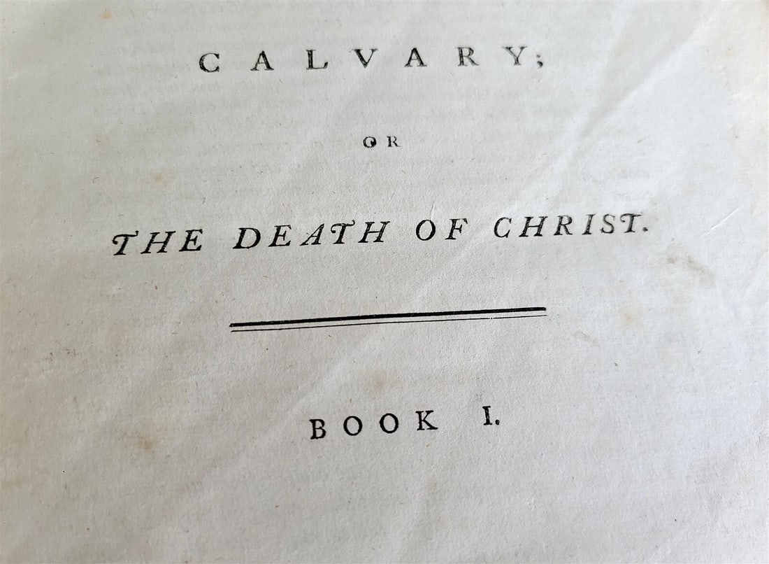 1792 Calvary Or The Death of Christ in ENGLISH antique POETRY - 4