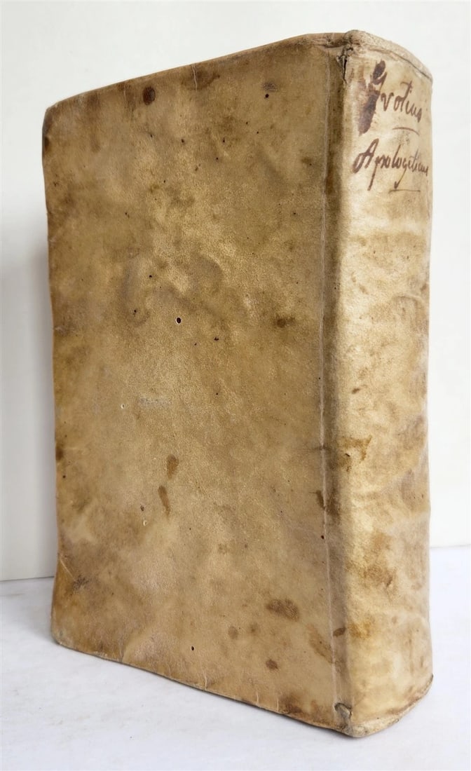 1622 APOLOGETICUS EORUM QVI HOLLANDIAE by Hugone Grotio antique VELLUM BINDING - 2
