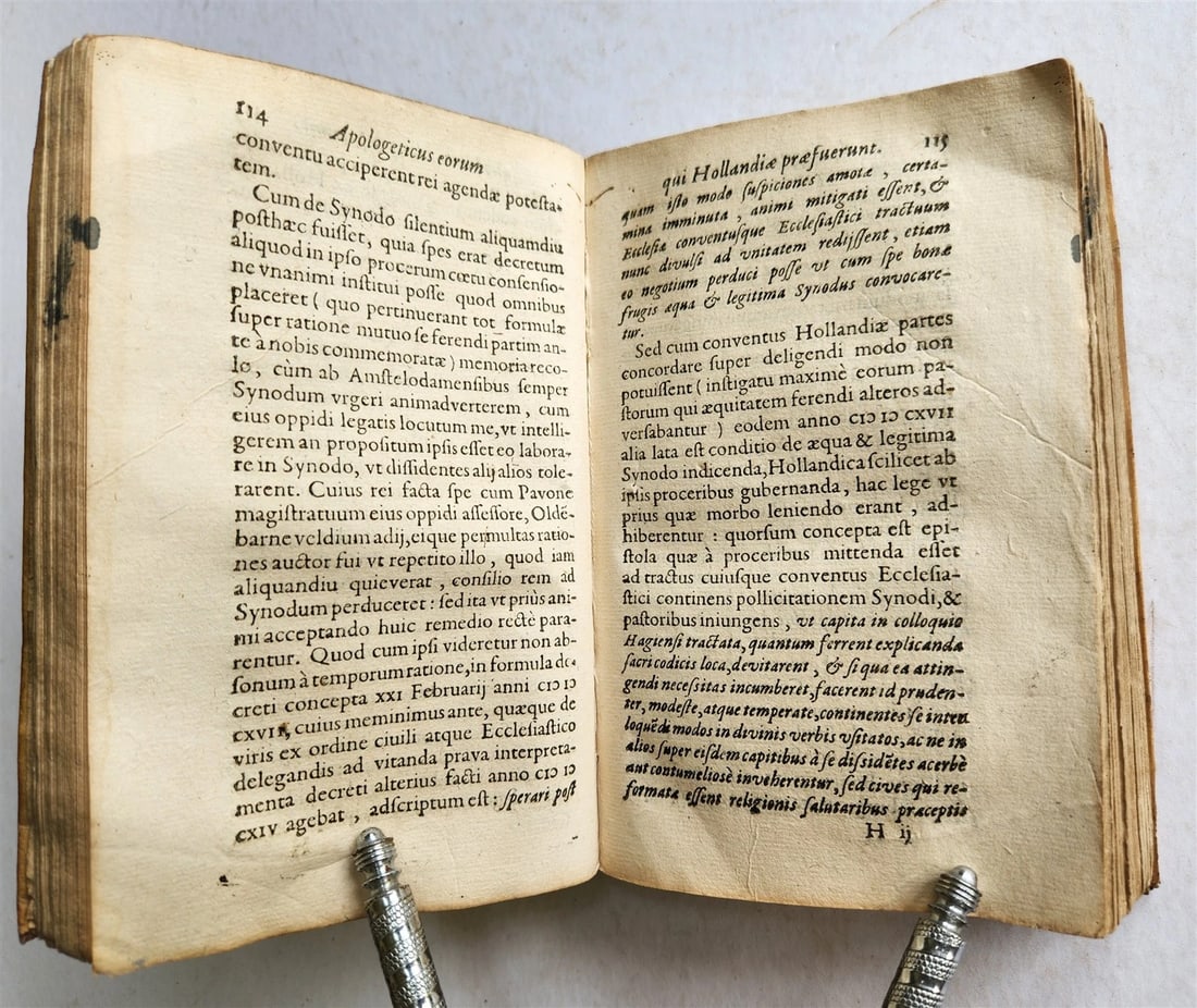 1622 APOLOGETICUS EORUM QVI HOLLANDIAE by Hugone Grotio antique VELLUM BINDING - 8