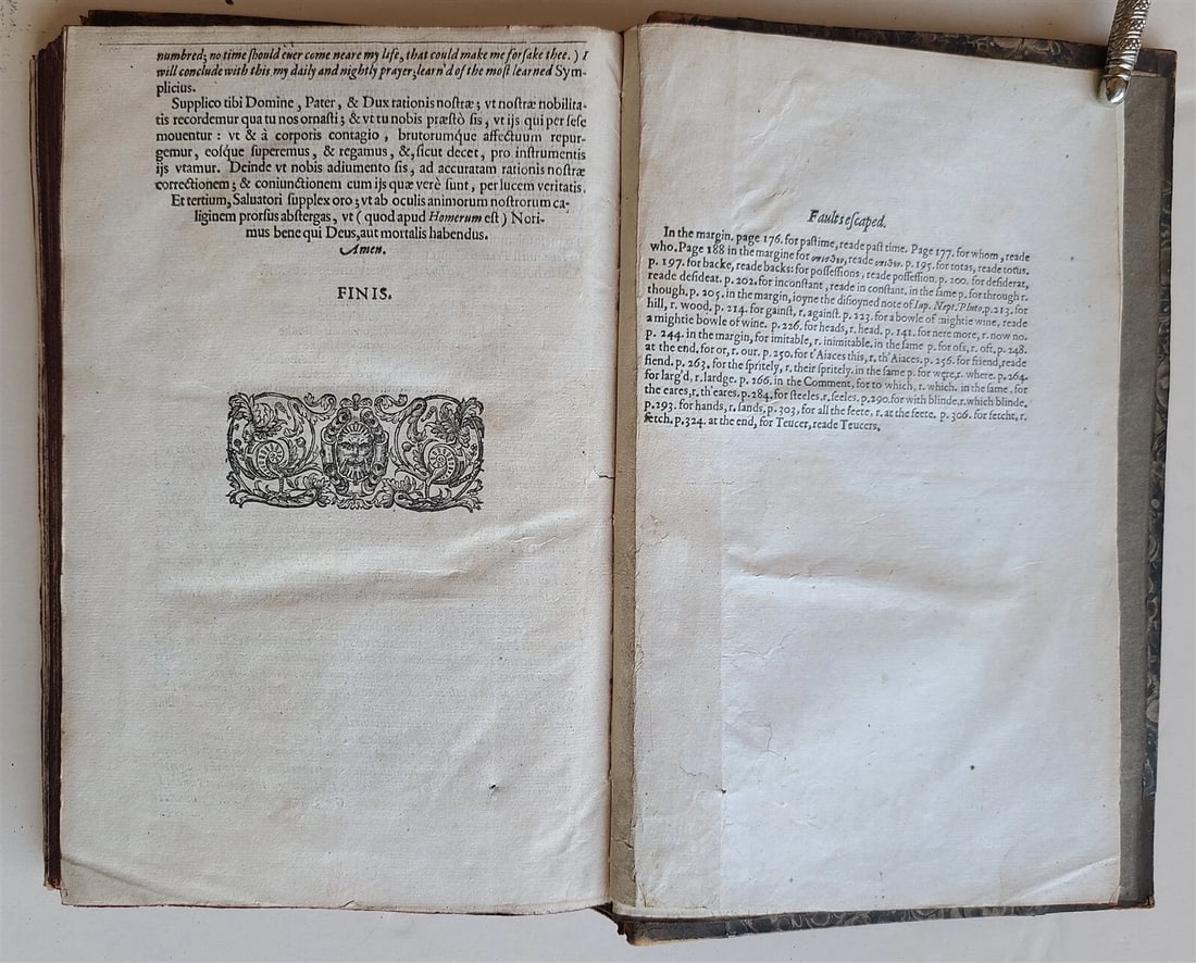 1611 ILLIADS of HOMER by GEORGE CHAPMAN antique 1st ENGLISH EDITION SCARCE - 11