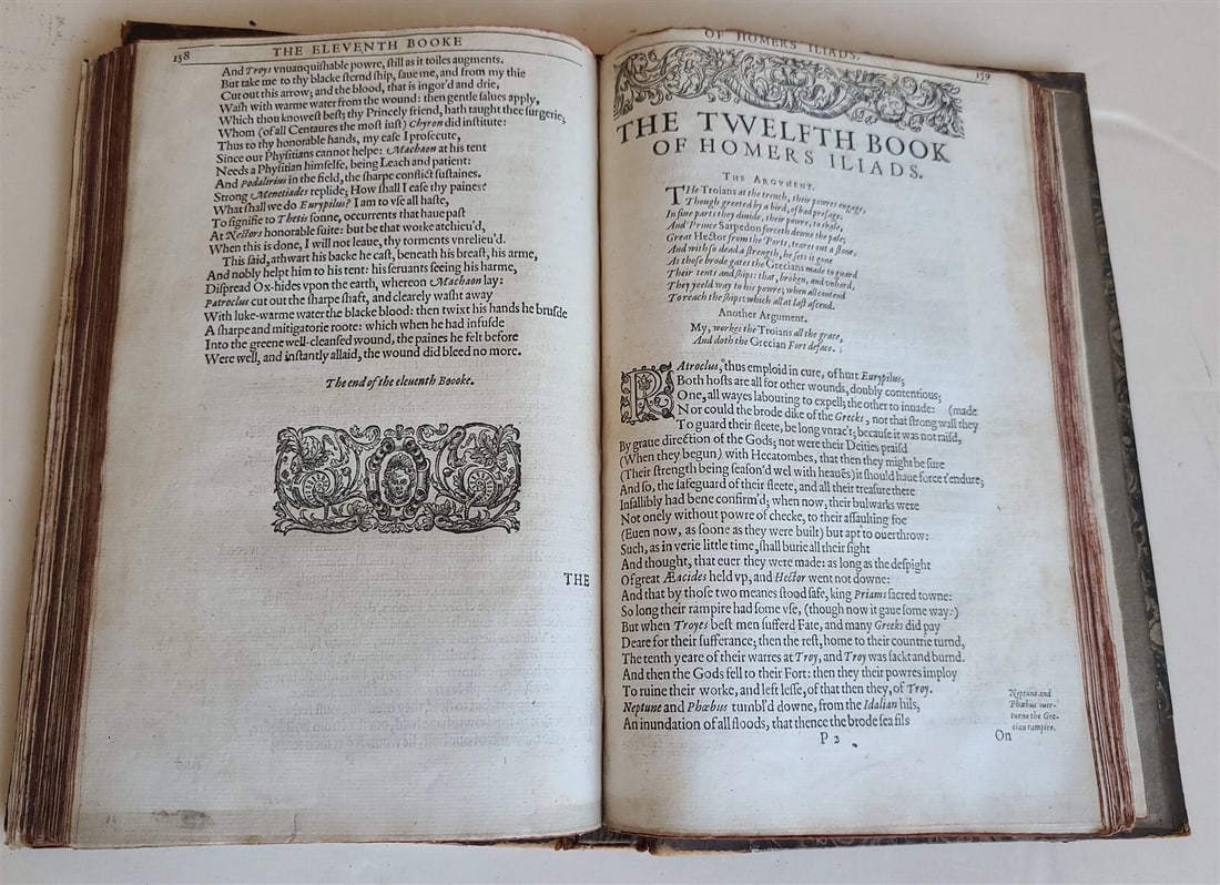 1611 ILLIADS of HOMER by GEORGE CHAPMAN antique 1st ENGLISH EDITION SCARCE - 12