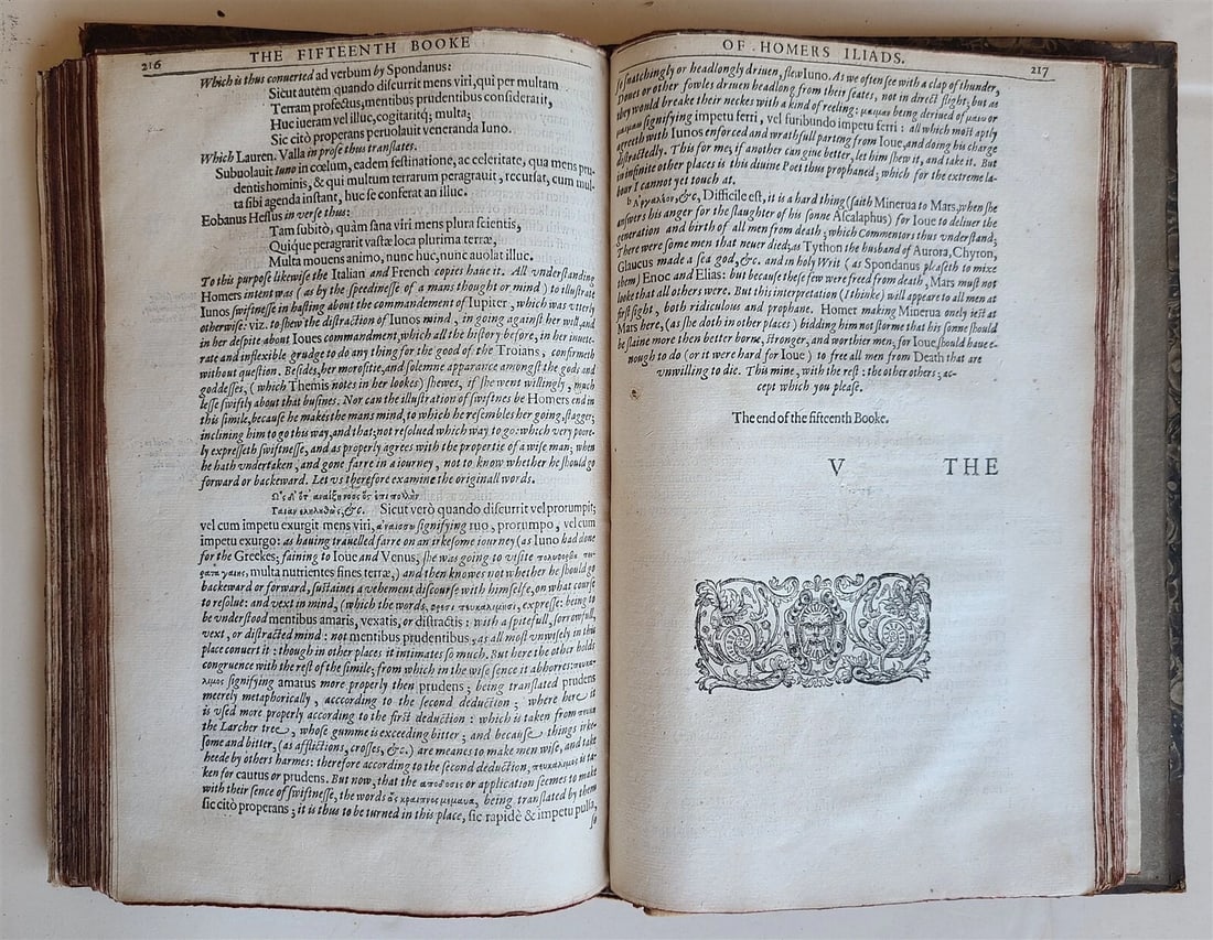 1611 ILLIADS of HOMER by GEORGE CHAPMAN antique 1st ENGLISH EDITION SCARCE - 13