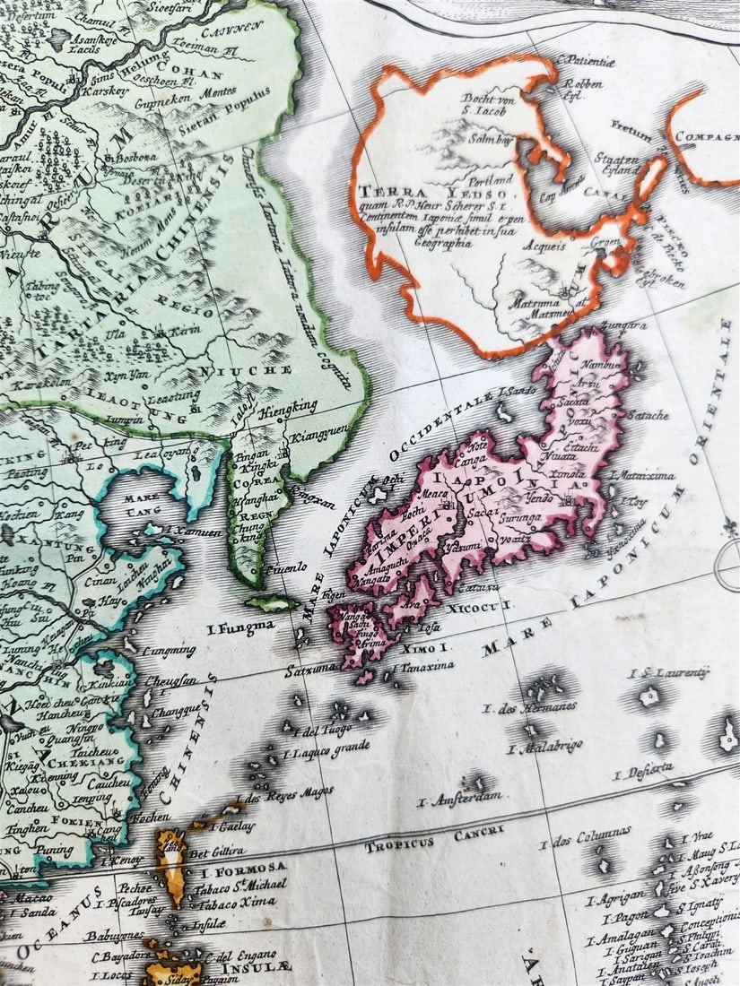 18th CENTURY MAP of ASIA antique ASIAE RECENTISSIMA DELINEATIO - 5