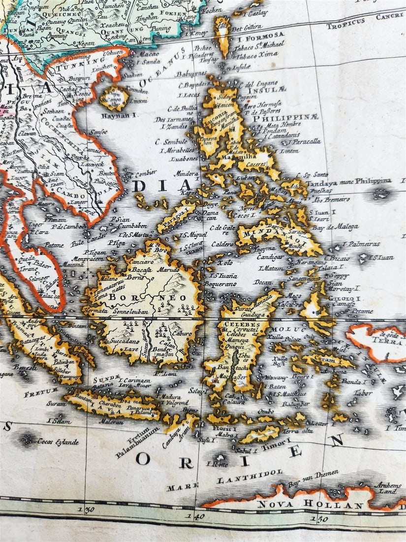 18th CENTURY MAP of ASIA antique ASIAE RECENTISSIMA DELINEATIO - 6