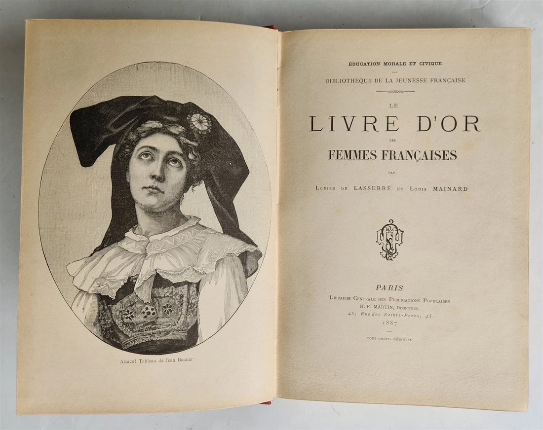1887 LIVES of GREAT FRENCH WOMEN illustrated antique - 2
