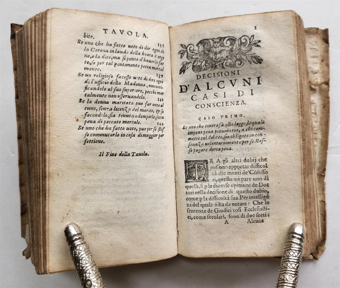 1589 CENTO CASI DI COSCIENZA by SERAFINO RAZZI antique ILLUSTRATED vellum 16th C - 9