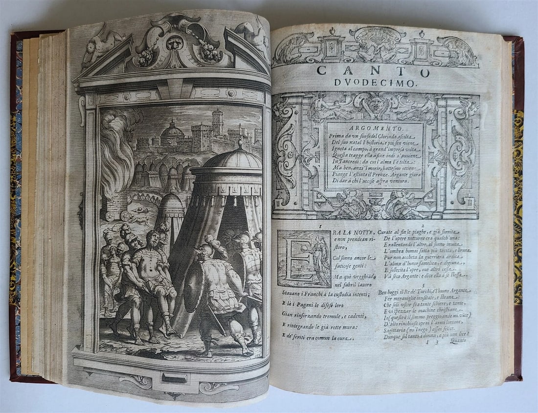 1617 TORQUATO TASSO La Gerusalemme liberata AMAZINGLY ILLUSTRATED antique FOLIO - 11