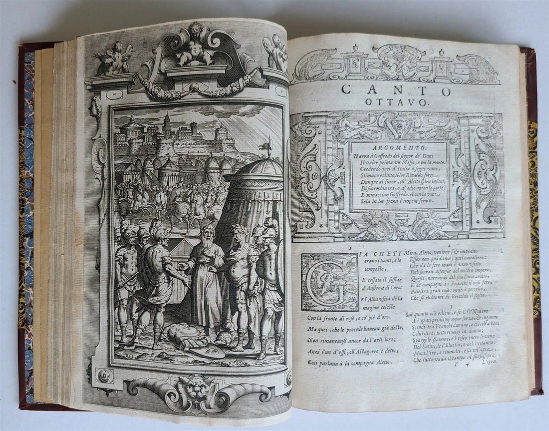 1617 TORQUATO TASSO La Gerusalemme liberata AMAZINGLY ILLUSTRATED antique FOLIO - 14
