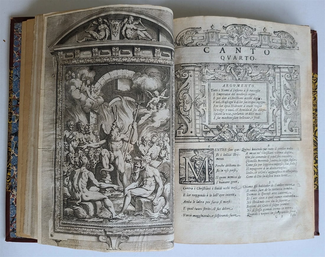 1617 TORQUATO TASSO La Gerusalemme liberata AMAZINGLY ILLUSTRATED antique FOLIO - 19