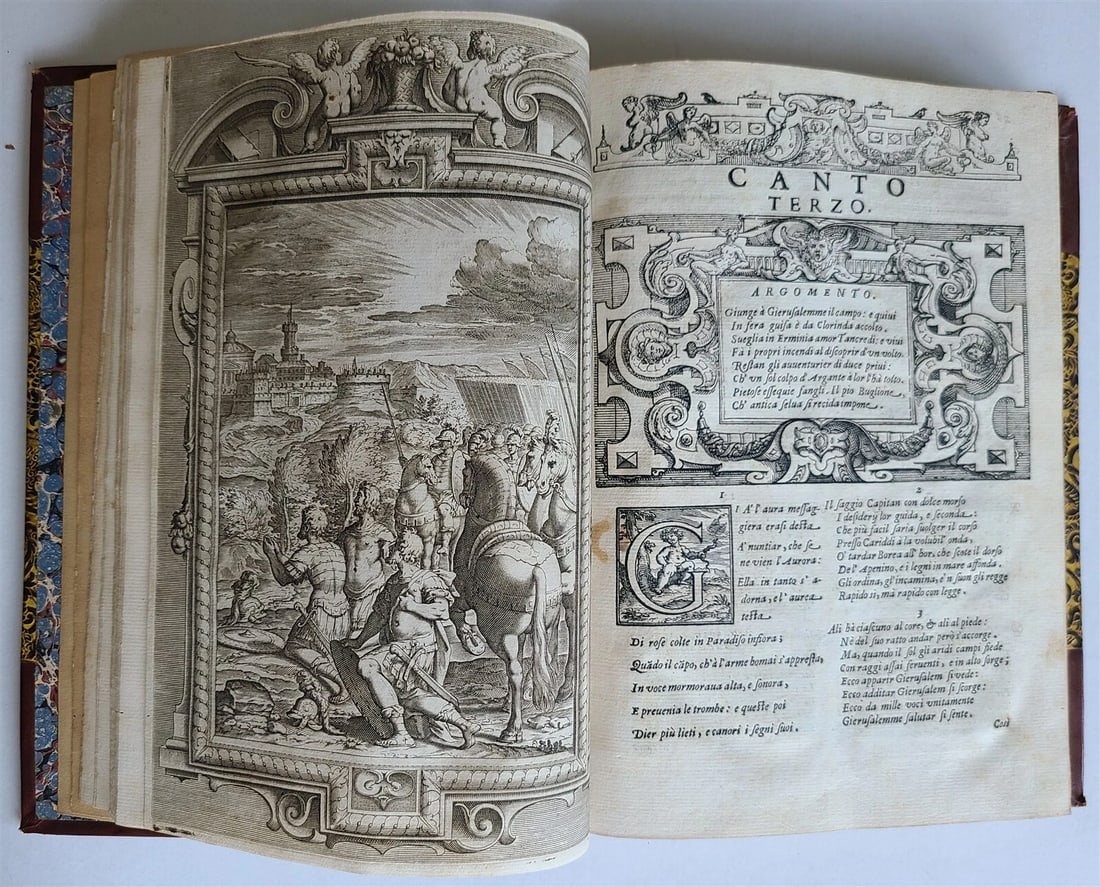 1617 TORQUATO TASSO La Gerusalemme liberata AMAZINGLY ILLUSTRATED antique FOLIO - 20
