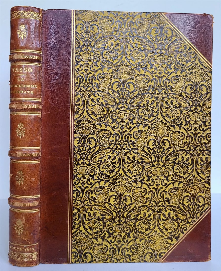 1617 TORQUATO TASSO La Gerusalemme liberata AMAZINGLY ILLUSTRATED antique FOLIO - 3