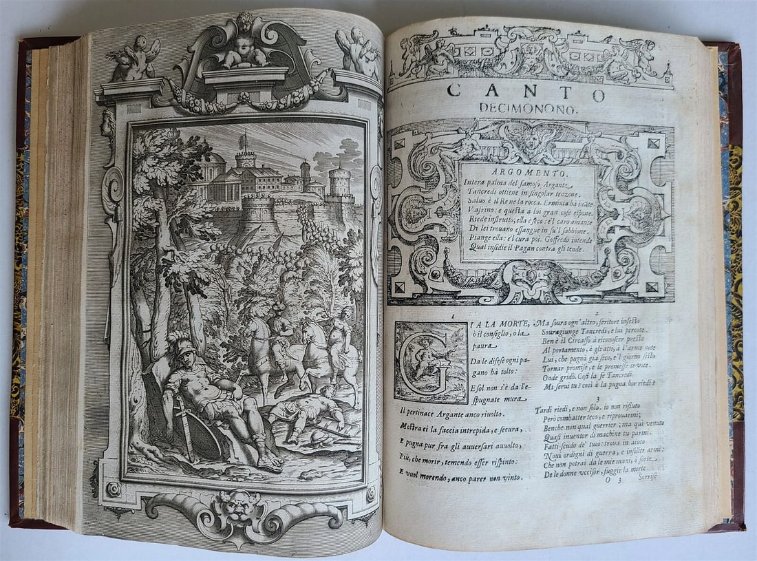 1617 TORQUATO TASSO La Gerusalemme liberata AMAZINGLY ILLUSTRATED antique FOLIO - 4