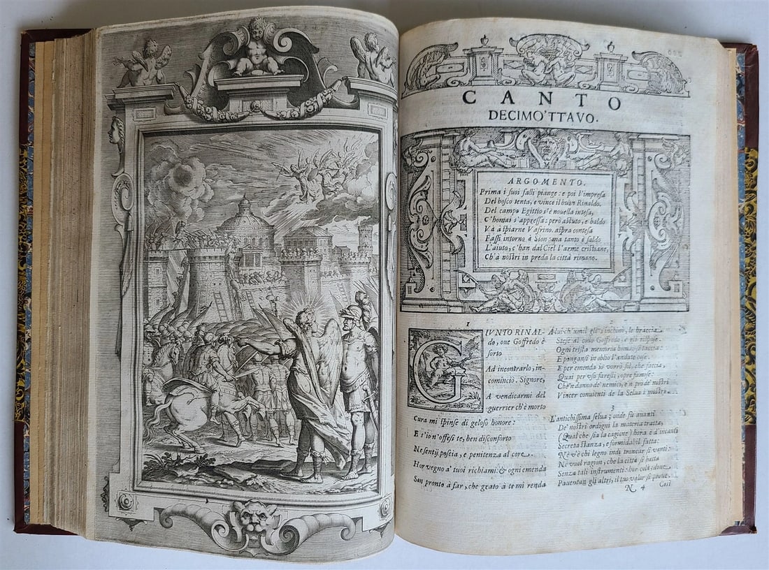 1617 TORQUATO TASSO La Gerusalemme liberata AMAZINGLY ILLUSTRATED antique FOLIO - 5