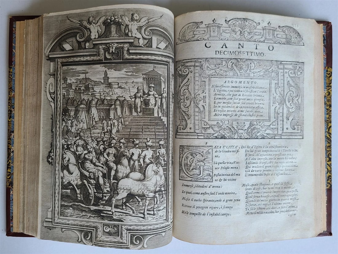 1617 TORQUATO TASSO La Gerusalemme liberata AMAZINGLY ILLUSTRATED antique FOLIO - 6