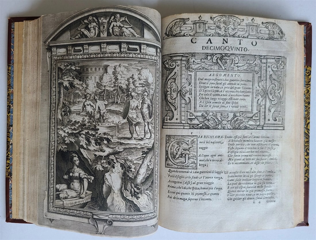 1617 TORQUATO TASSO La Gerusalemme liberata AMAZINGLY ILLUSTRATED antique FOLIO - 8