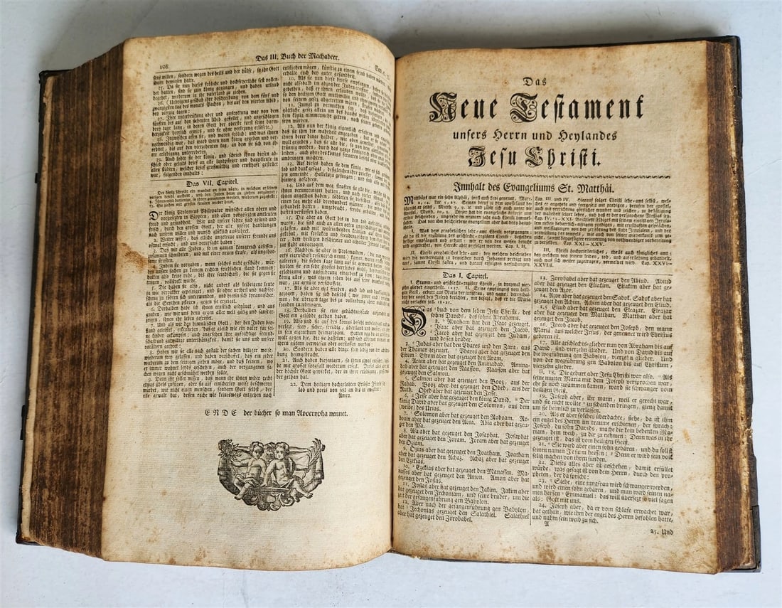 1772 BIBLE in GERMAN SWISS Zurich antique FOLIO w/ BRASS FITTINGS - 11