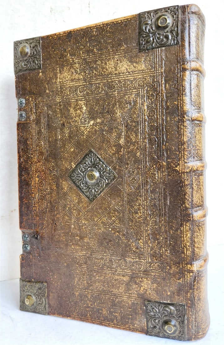 1772 BIBLE in GERMAN SWISS Zurich antique FOLIO w/ BRASS FITTINGS - 4